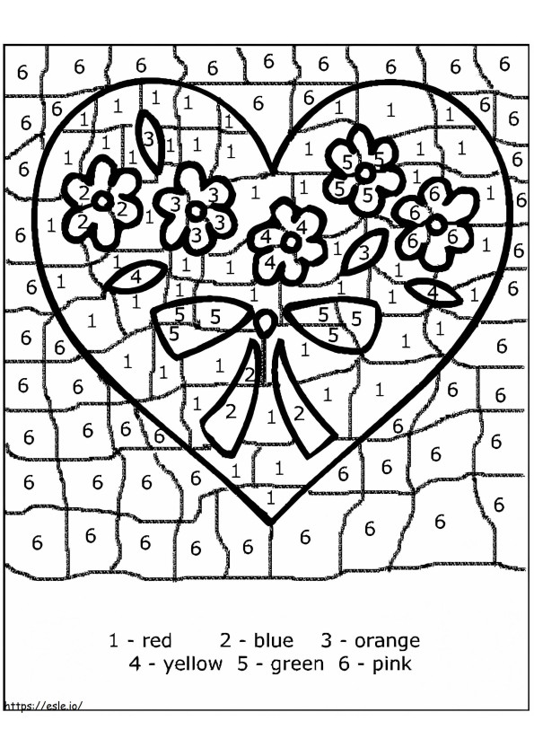 Cijfers met hartjes en liefde om in te kleuren-kleurplaat-gratis-4