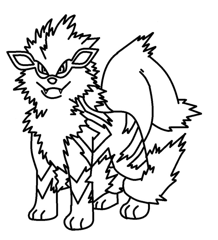 Arcanine-kleurplaat-gratis-1