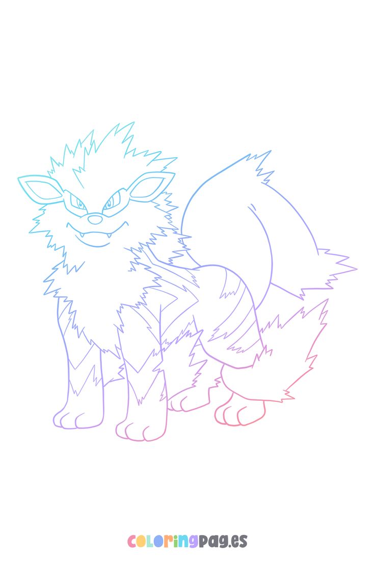 Arcanine-kleurplaat-gratis-2
