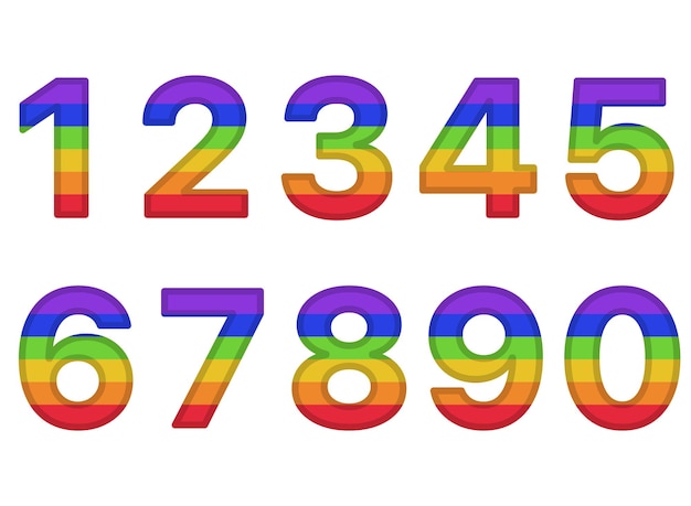 Cijfers in regenboogkleuren om in te kleuren-kleurplaat-gratis-3