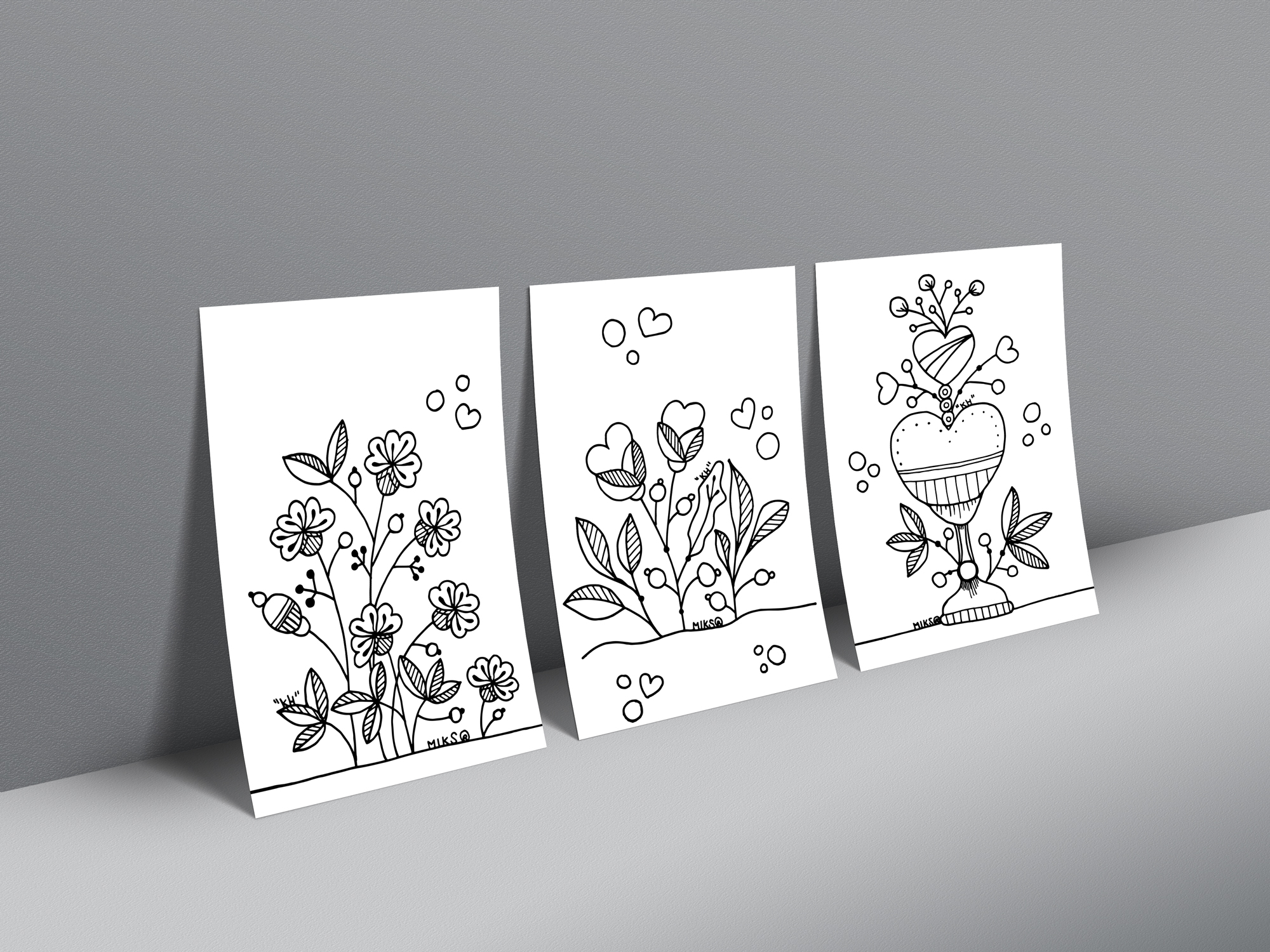 Cijfers met hartjes en liefde om in te kleuren-kleurplaat-gratis-8