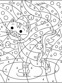 Cijfers met kindertekeningen om in te kleuren-kleurplaat-gratis-7