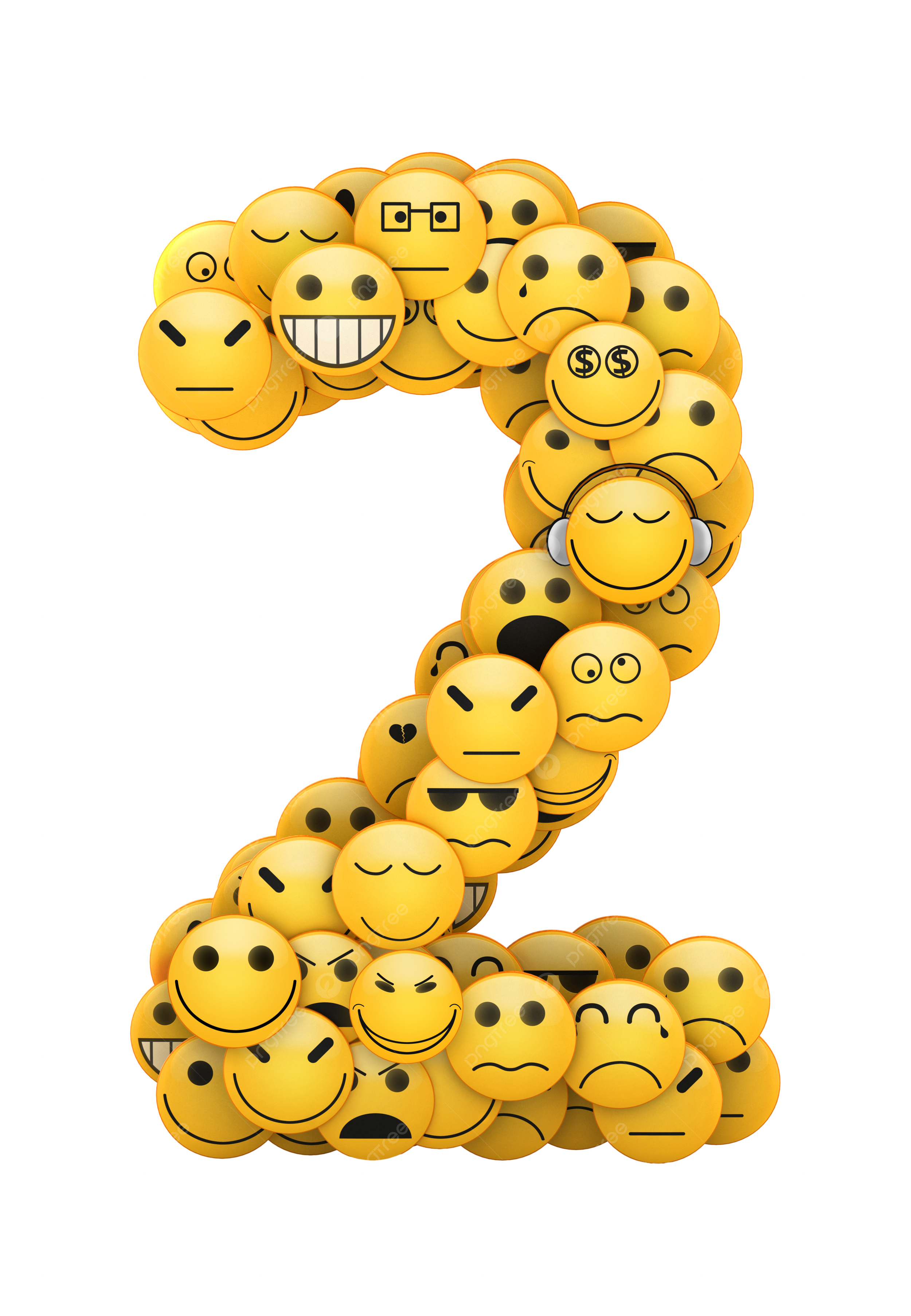Cijfers met smiley gezichten om in te kleuren-kleurplaat-gratis-8