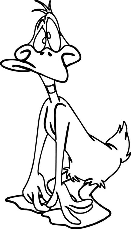 Daffy Duck-kleurplaat-gratis-2