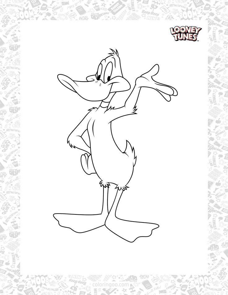 Daffy Duck-kleurplaat-gratis-5