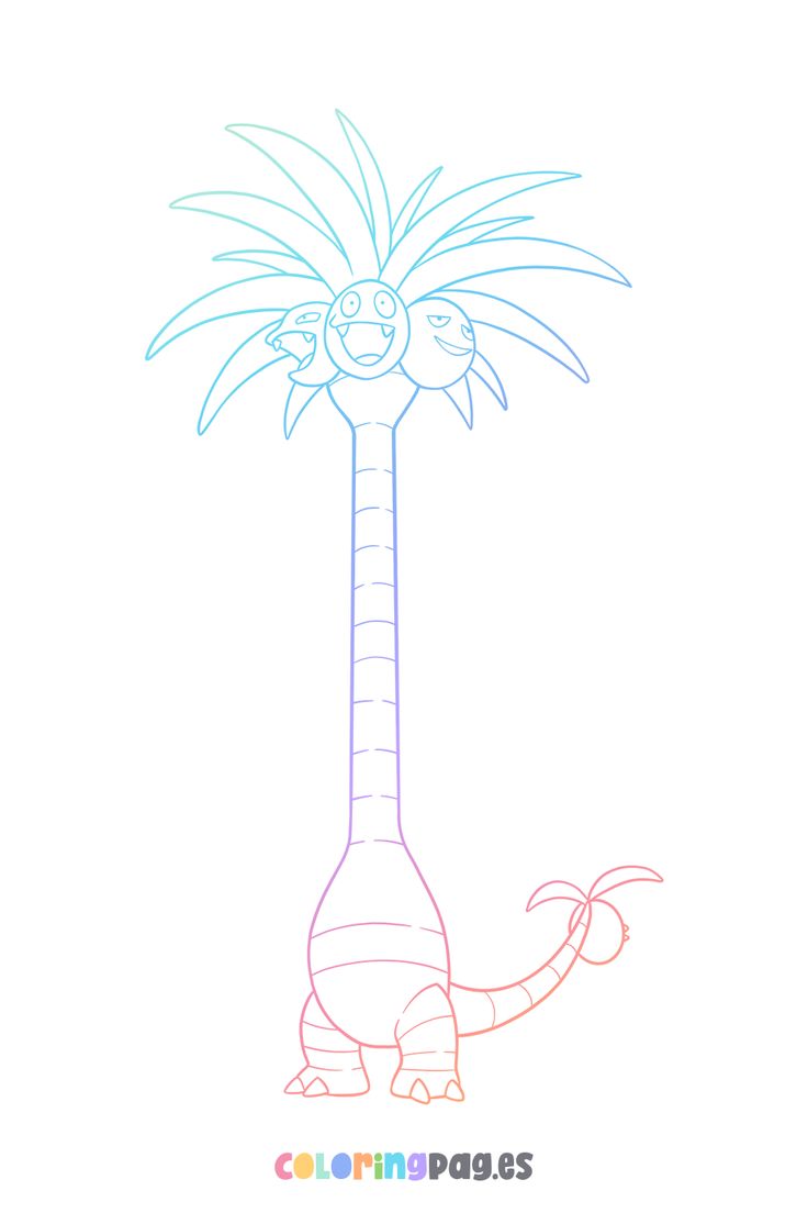 Exeggutor-kleurplaat-gratis-3