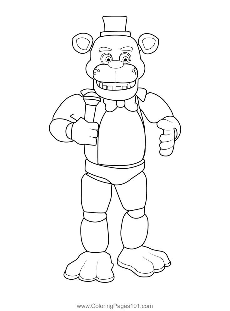Freddy Fazbear-kleurplaat-gratis-1