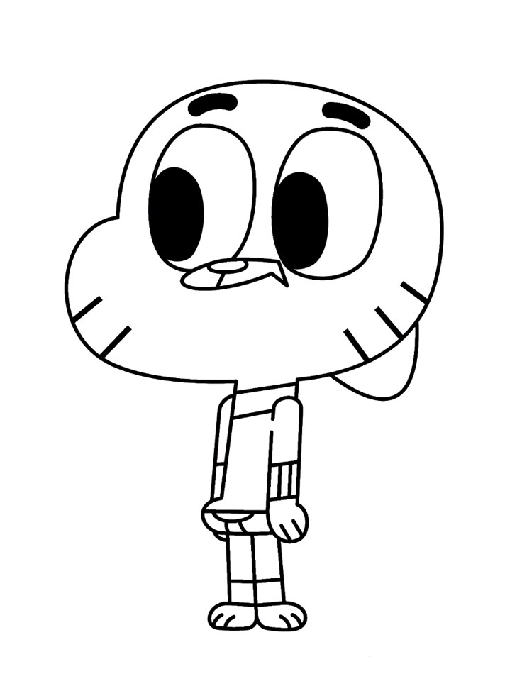 Gumball Watterson-kleurplaat-gratis-1