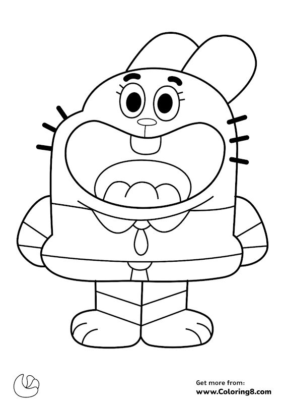 Gumball Watterson-kleurplaat-gratis-9