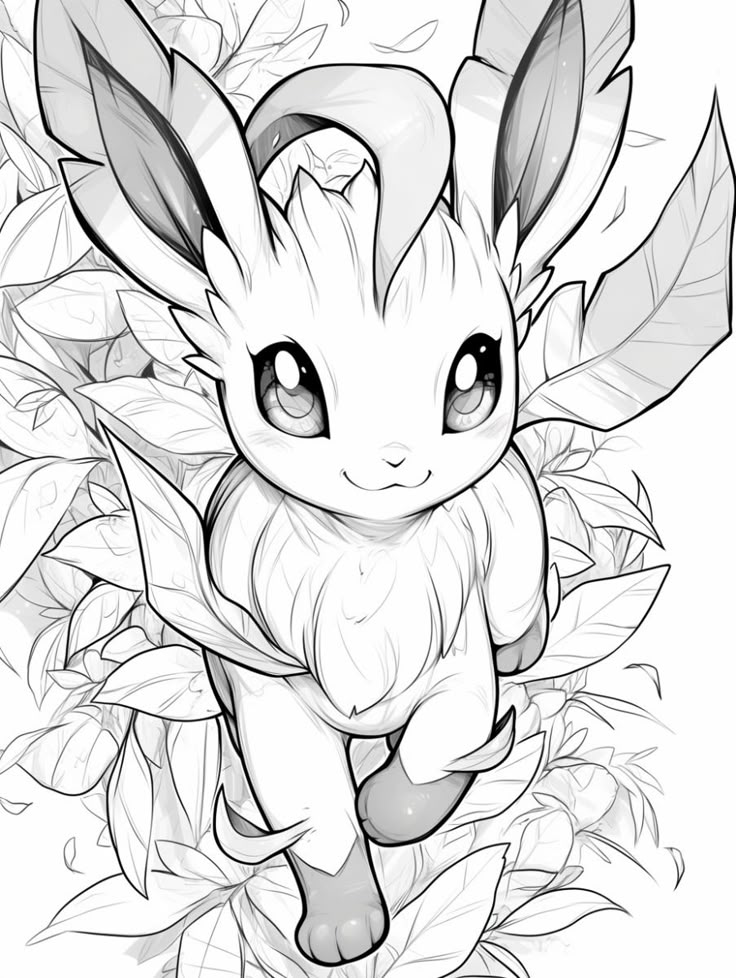 Leafeon-kleurplaat-gratis-3