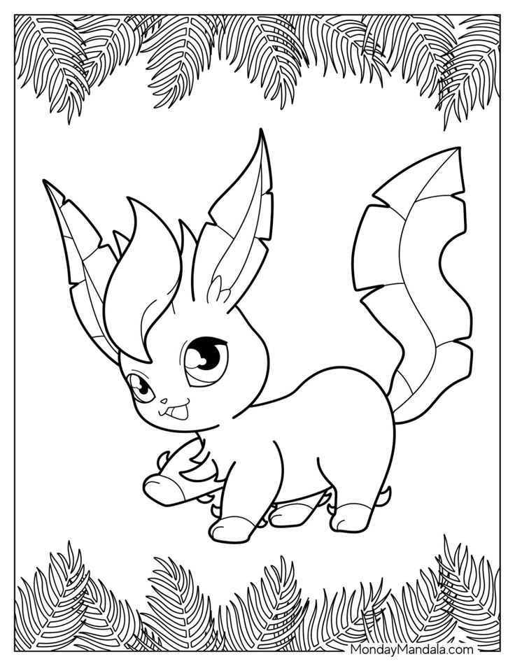 Leafeon-kleurplaat-gratis-5