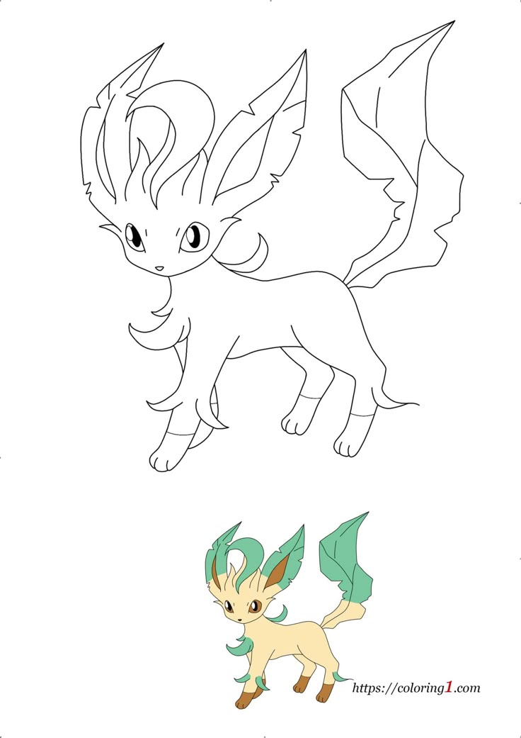 Leafeon-kleurplaat-gratis-7