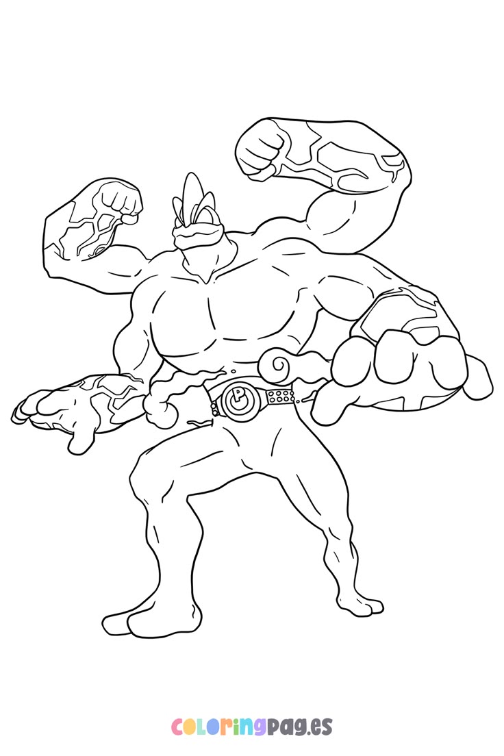 Machamp-kleurplaat-gratis-3