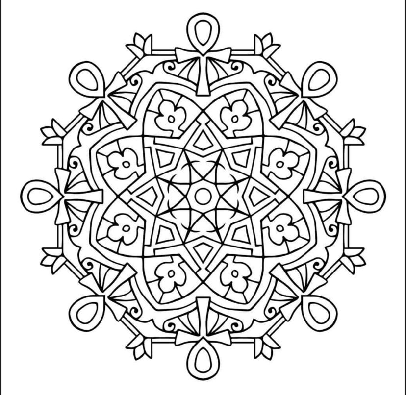 Mandalas van Egyptische kunst-kleurplaat-gratis-10