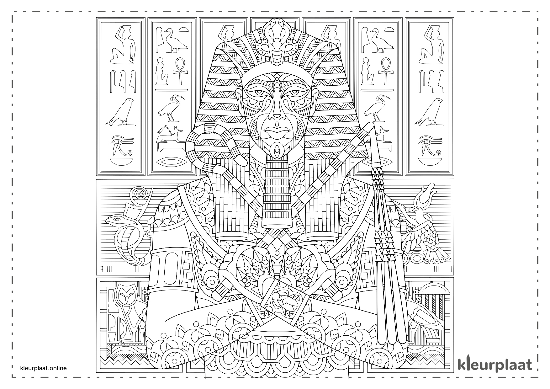 Mandalas van Egyptische kunst-kleurplaat-gratis-15