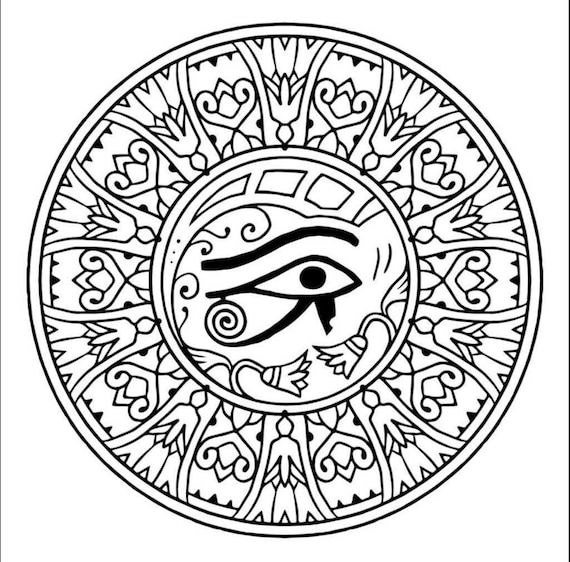 Mandalas van Egyptische kunst-kleurplaat-gratis-2