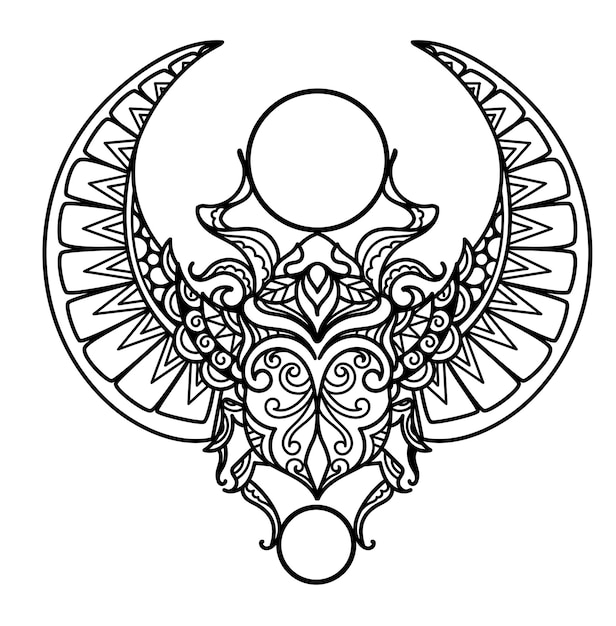 Mandalas van Egyptische kunst-kleurplaat-gratis-5