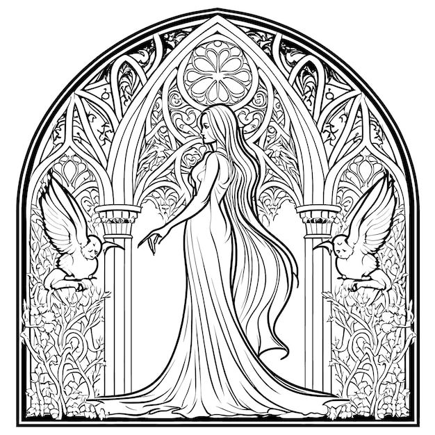 Mandalas van prinsessen en kastelen-kleurplaat-gratis-11