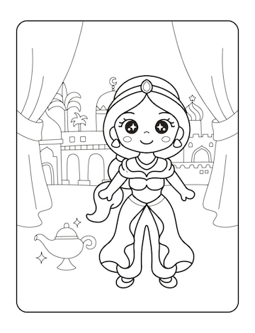Mandalas van prinsessen en kastelen-kleurplaat-gratis-8