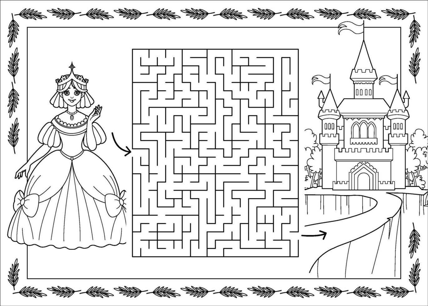 Mandalas van prinsessen en kastelen-kleurplaat-gratis-9