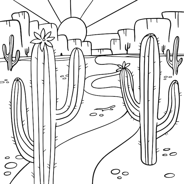 Mandalas van woestijnen en cactussen-kleurplaat-gratis-13