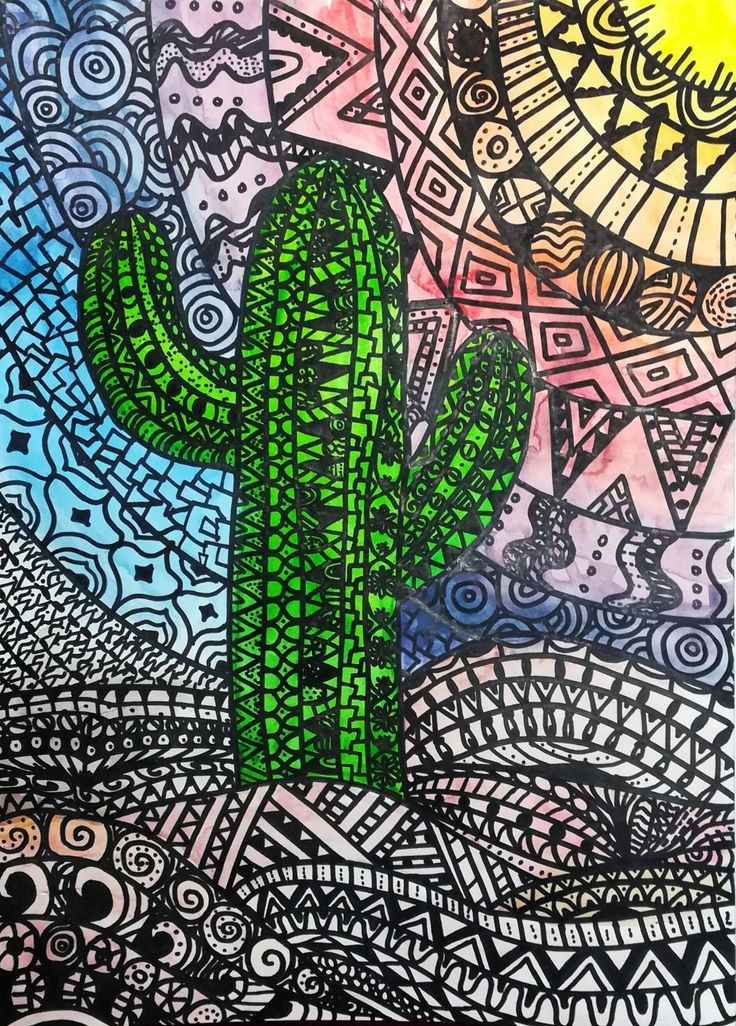 Mandalas van woestijnen en cactussen-kleurplaat-gratis-9