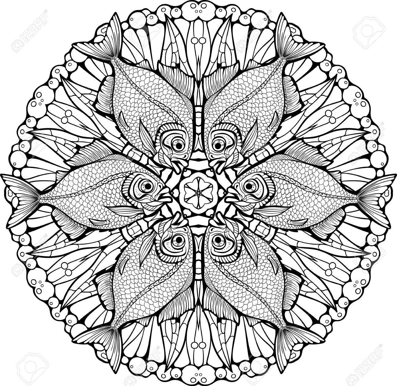 Mandalas van zeeleven-kleurplaat-gratis-7