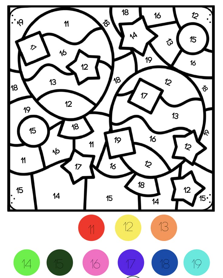 Rekenpuzzels met cijfers om in te kleuren-kleurplaat-gratis-2