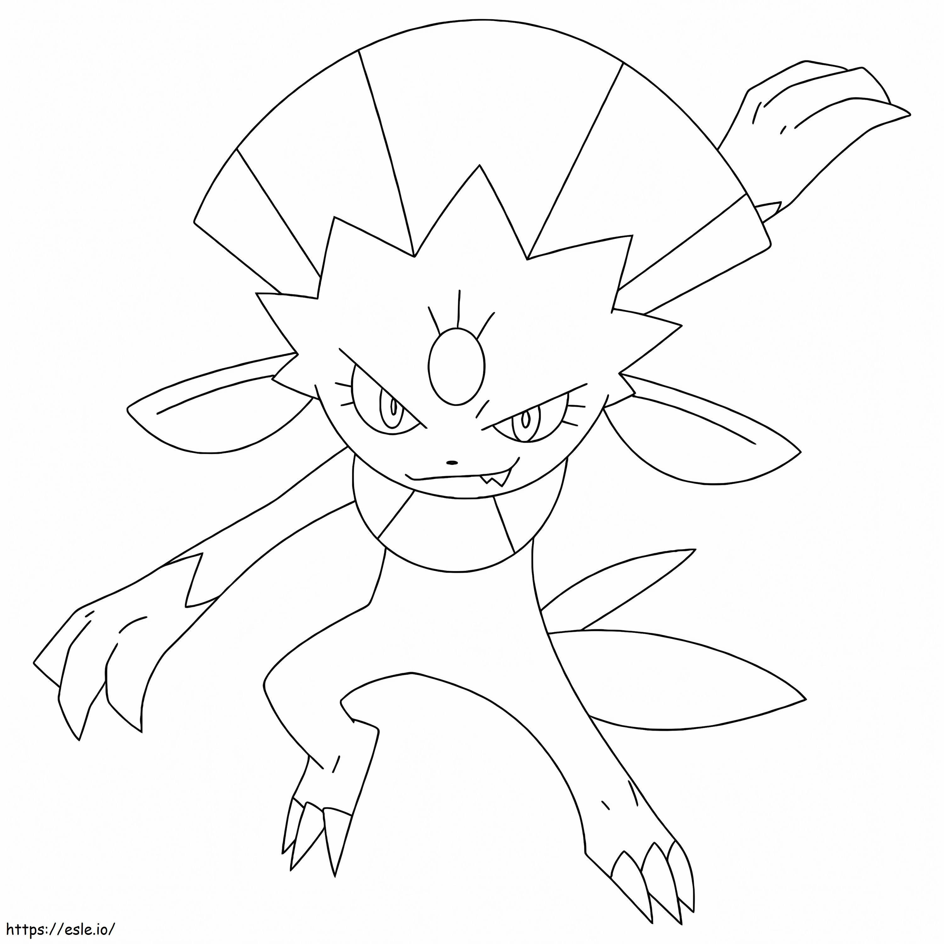 Weavile-kleurplaat-gratis-3