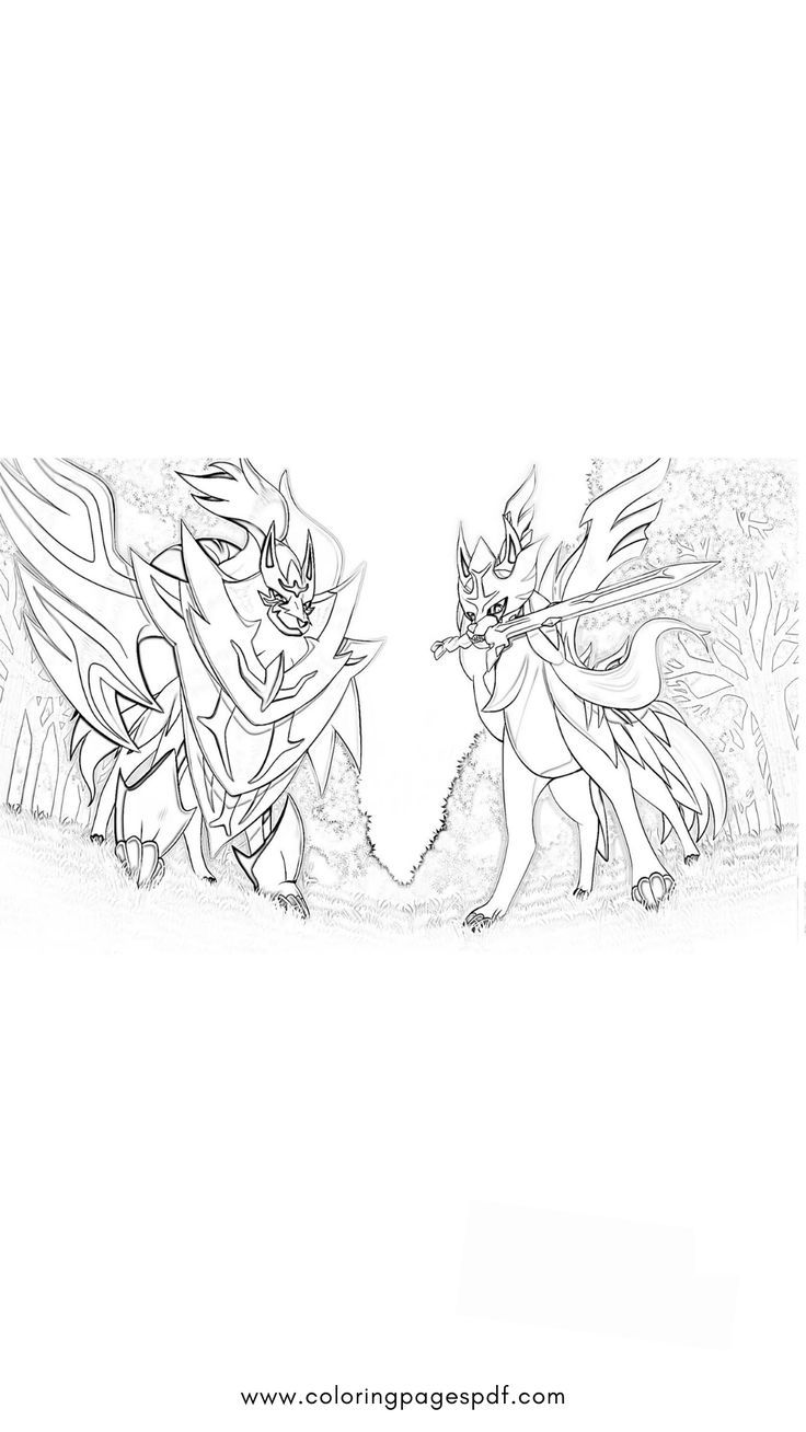 Zamazenta-kleurplaat-gratis-4