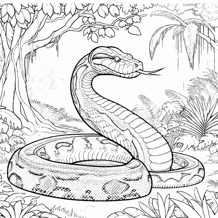 anaconda-kleurplaat-gratis-6
