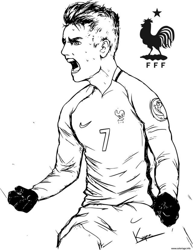 antoine griezmann-kleurplaat-gratis-2