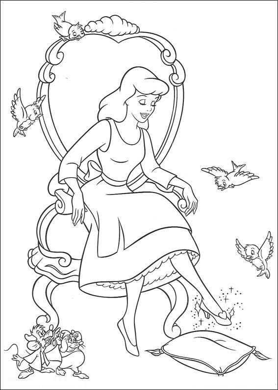 assepoester cinderella-kleurplaat-gratis-1