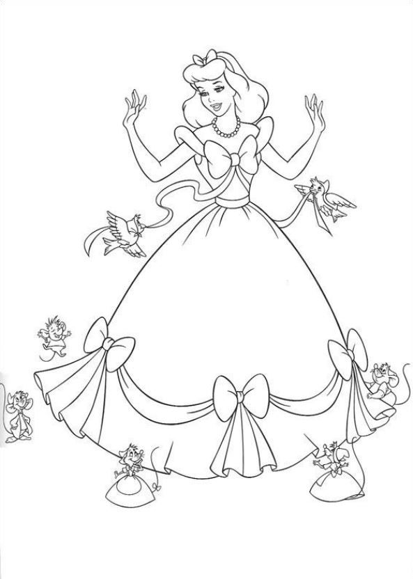 assepoester cinderella-kleurplaat-gratis-2