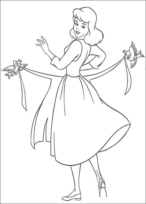 assepoester cinderella-kleurplaat-gratis-6