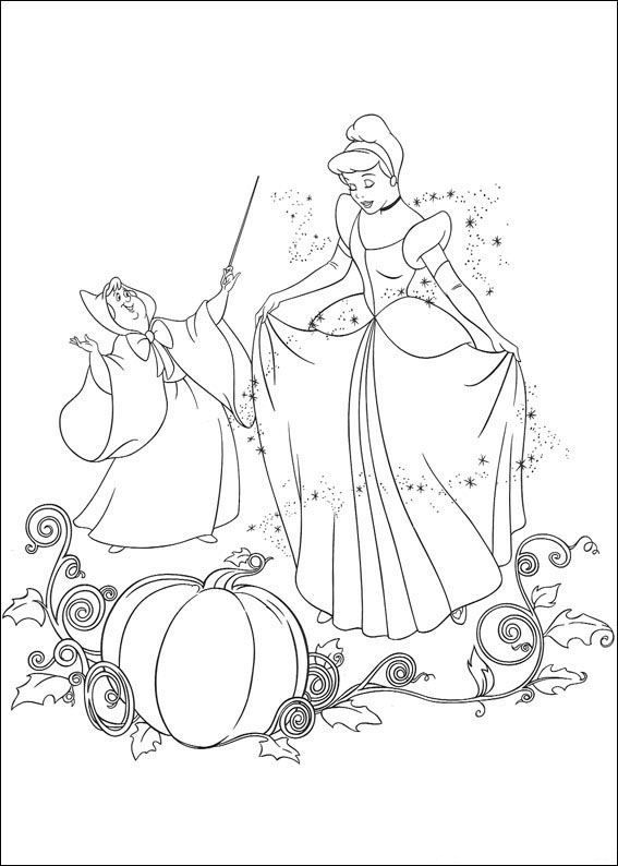 assepoester cinderella-kleurplaat-gratis-8