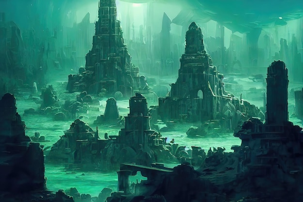 atlantis de verzonken stad-kleurplaat-gratis-10