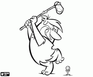 barney rubble-kleurplaat-gratis-11