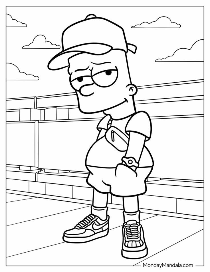 bart simpson-kleurplaat-gratis-5