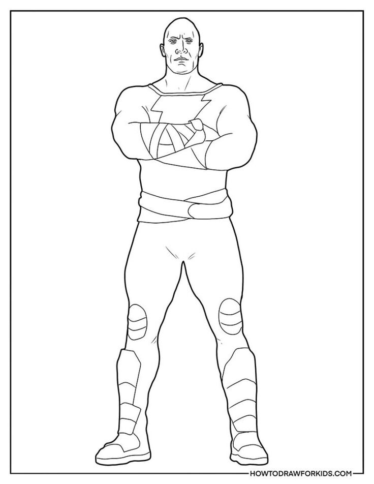 black adam-kleurplaat-gratis-1