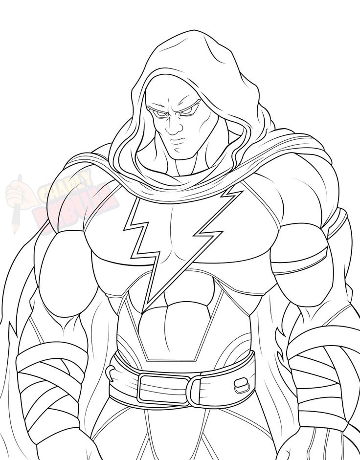 black adam-kleurplaat-gratis-3