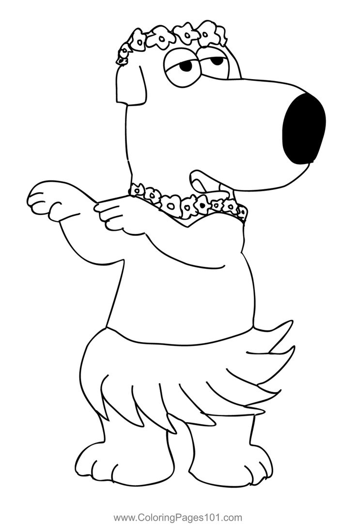 brian griffin-kleurplaat-gratis-2