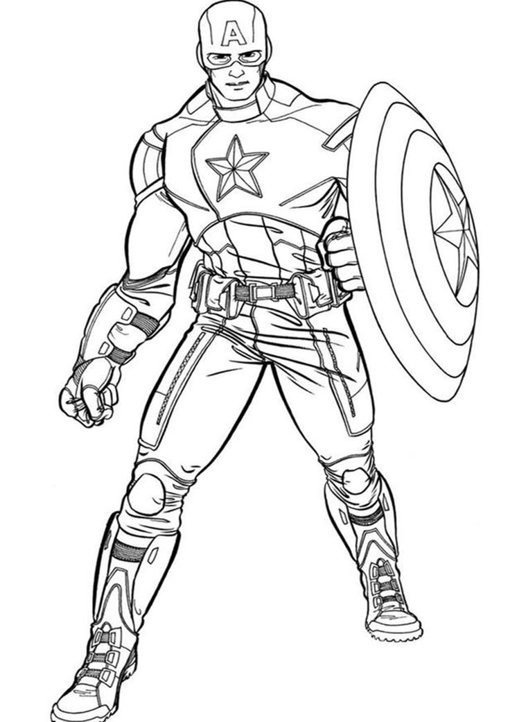 captain america-kleurplaat-gratis-1