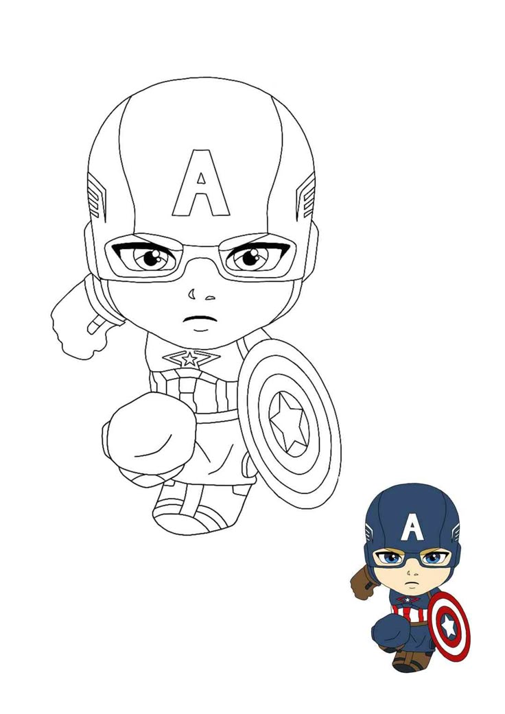captain america-kleurplaat-gratis-5