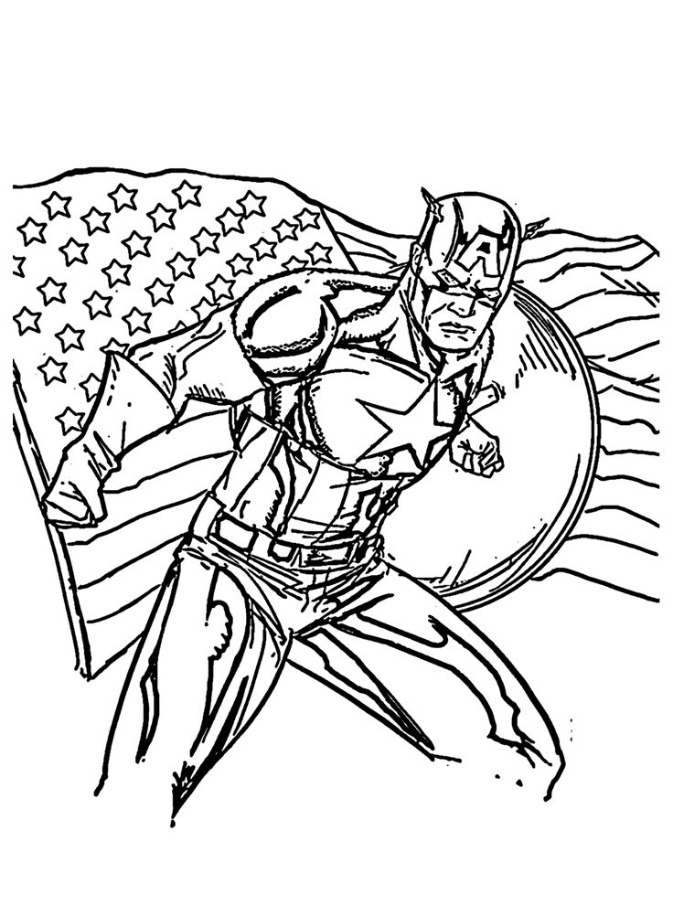 captain america-kleurplaat-gratis-7