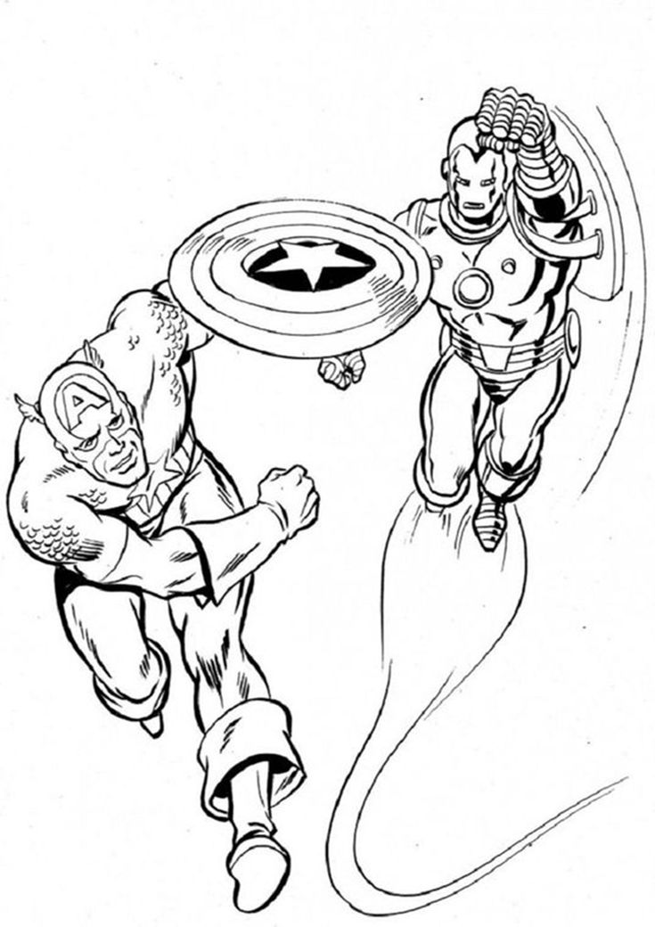 captain america-kleurplaat-gratis-8