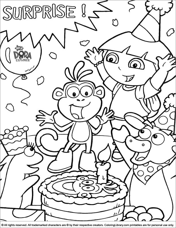 dora dora de ontdekkingsreiziger-kleurplaat-gratis-5