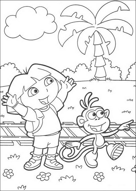 dora dora de ontdekkingsreiziger-kleurplaat-gratis-7