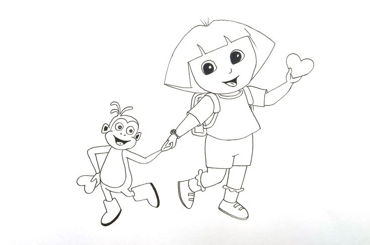 dora dora de ontdekkingsreiziger-kleurplaat-gratis-8