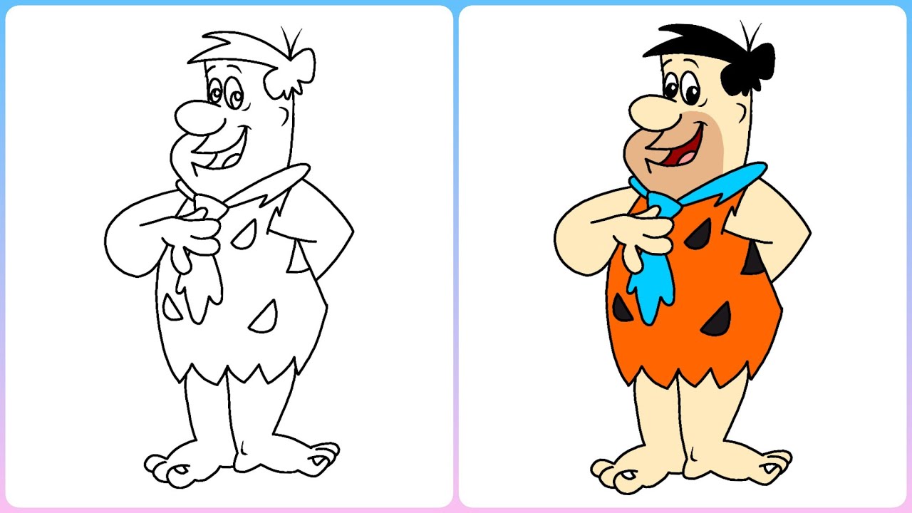 fred flintstone-kleurplaat-gratis-11